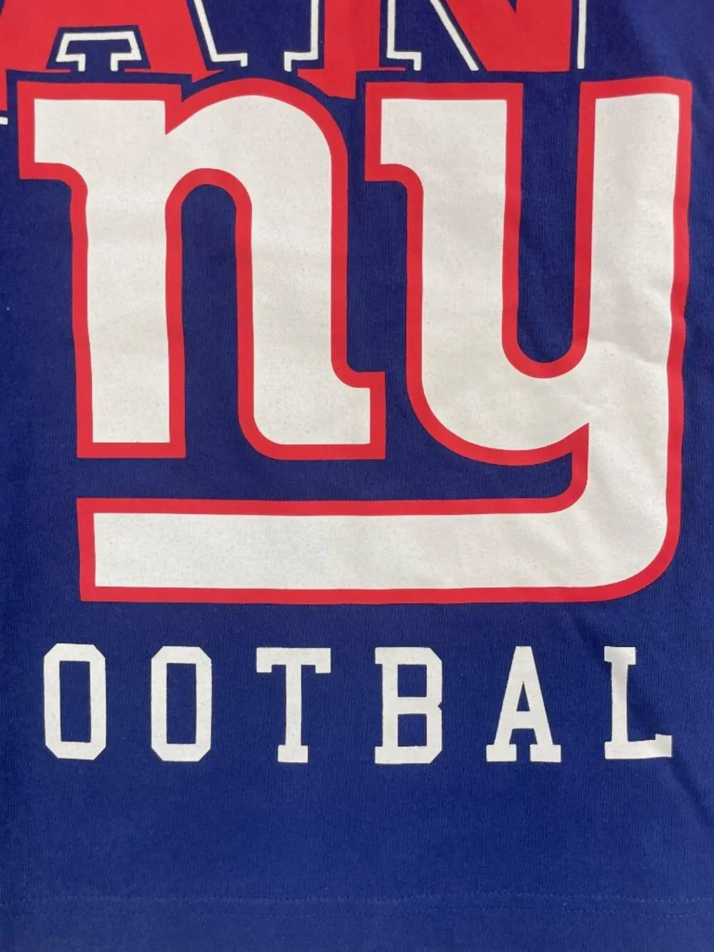 '47 New York Giants NFL Team Apparel Royal Blue boxy Crop Tee Women's Size S NWT - Picture 3 of 7